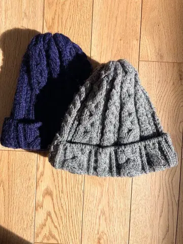 HIGHLAND2000 케이블 짜임 니트 모자 2색 세트
