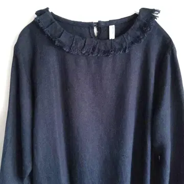 ista-ire  린넨 울 롱 원피스 네이비