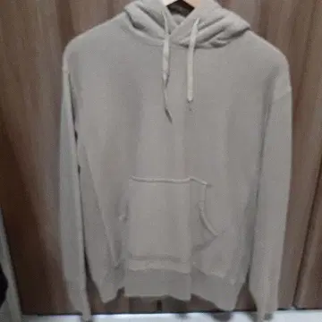 A Vontade 베이지 후드 부착 후드티 S