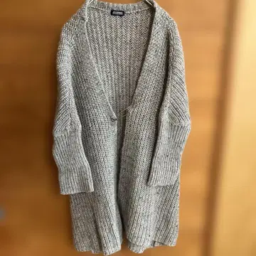 JOURNAL STANDARD 그레이 롱 니트 가디건 울 혼방
