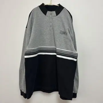 mecca 하프 지퍼 맨투맨 그레이/블랙