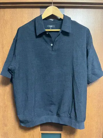 BEAMS 피케 셔츠 XL 다크 블루