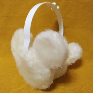 TDR 디즈니 미키 복슬복슬 귀도리 라메입힌 화이트 w2511