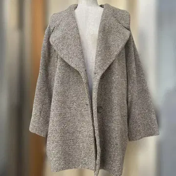 LEPSIM 헤링본 무늬 오버 사이즈 코트