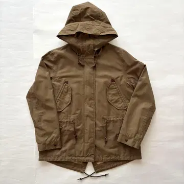 AIGLE 후드 부착 모즈 코트 사이즈 38