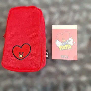 BT21 TATA 파우치 빨간색 미니 메모장