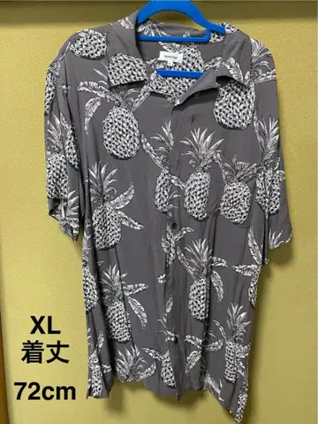 남성용 하와이안 셔츠 파인애플 패턴 XL