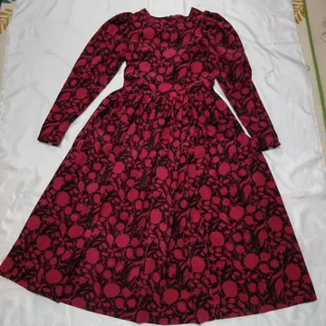 새상품급 LauraAshley 버건디 롱 원피스