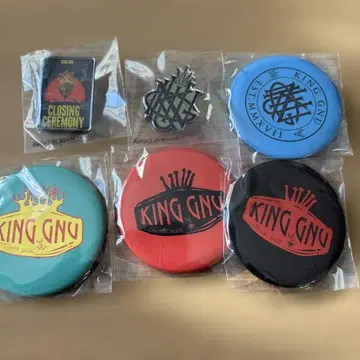 KING GNU 캔뱃지 핀 배지 세트 팬클럽 한정판