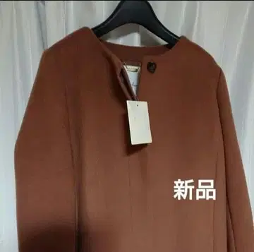 [ 새상품 ] S 리미트리스 럭셔리 노카라 코트 브라운