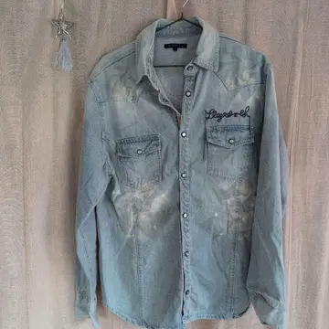 자수 데님 자켓