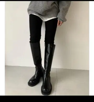 CANALJEAN 캐널진 에코 가죽 롱 부츠 39