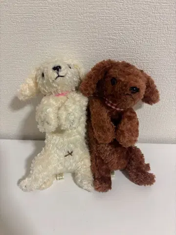 강아지 봉제 인형 2마리 세트