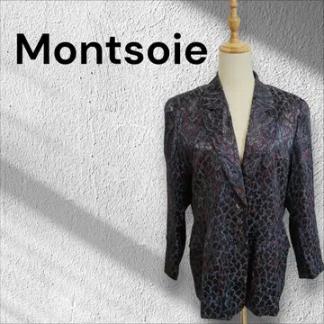 고급 소재 Montsoie 페이즐리 무늬 테일러드 자켓 13호 실크 느낌