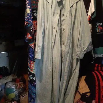 라이트 그린 롱 코트