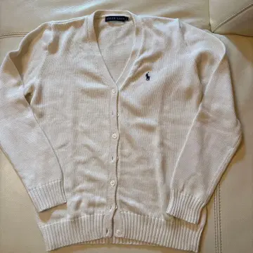 랄프 로렌 화이트 가디건 L 사이즈