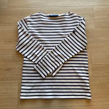 세인트 제임스 생지 x 퍼플 보더 티셔츠 T1