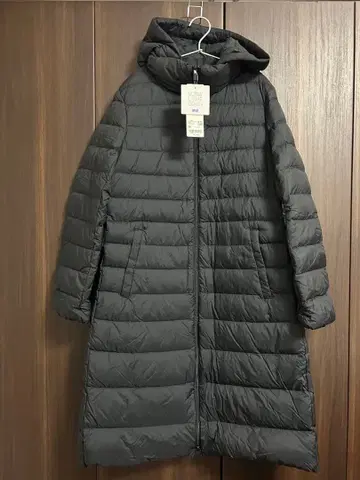 택 포함 새상품 UNIQLO 울트라 라이트 다운 롱 코트 M 블랙