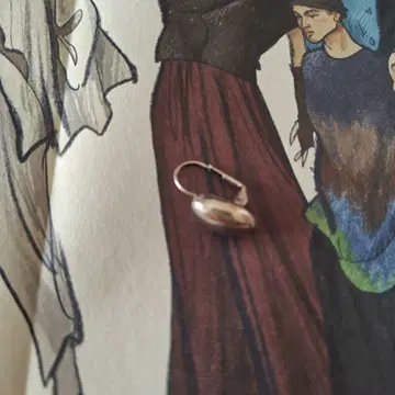 실버 귀걸이 한쪽 요건 레일 바구리