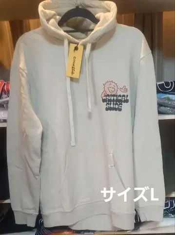 Critical Slide 후드티 사이즈 L 크림