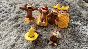 호기심 많은 조지 소프트 비닐 피규어 6개 세트