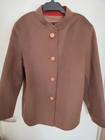 캐시미어 더블 페이스 브라운 자켓