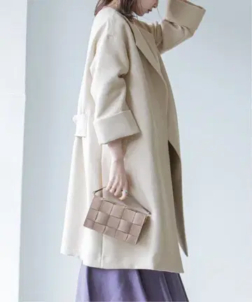 새상품급 트리플 크로스 가운 코트