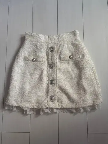 Ank Rouge 팬시 자카드 프론트 비쥬 스커트