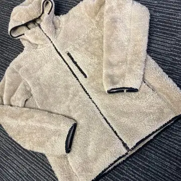 UNIQLO 유니클로 방풍 베이지 플리스 자켓 후드 부착 M 사이즈