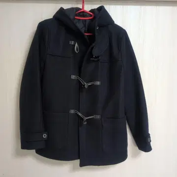 네이비 더플 코트 탈부착 후드