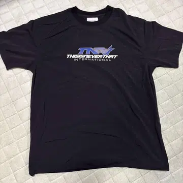 thisisneverthat 블랙 나일론 소재 T셔츠