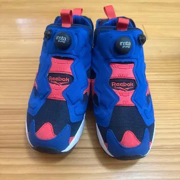 리복 인스타 펌프 스니커즈 파랑/빨간색