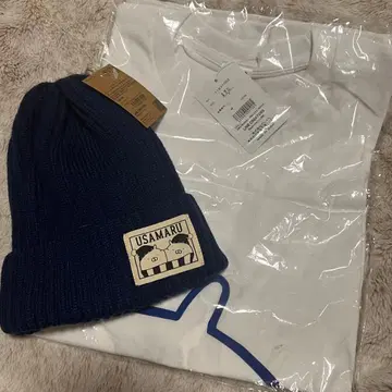 [ 미사용 ] 우사마루 니트 모자 T셔츠 2세트 니트 캡 비니