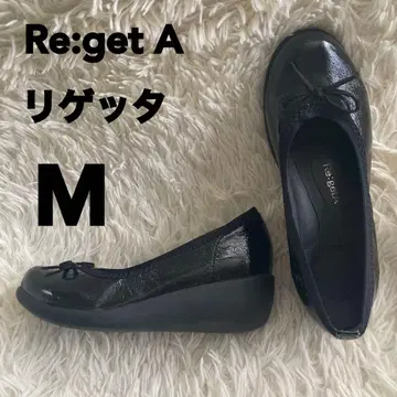 Re:get A 리게타 블랙 플랫슈즈 M