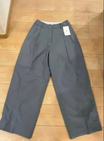 anuke 앙누크 헤더 턱 팬츠 36 블루