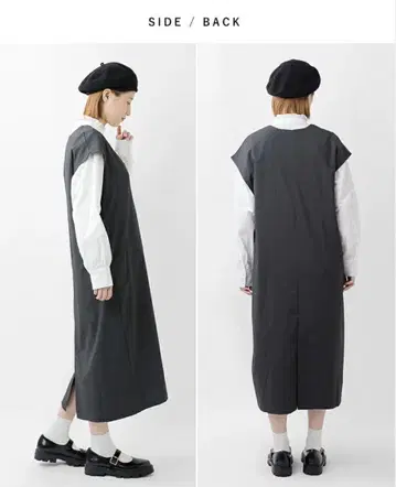 HEAVENLY TR VNECK 슬리브리스 원피스