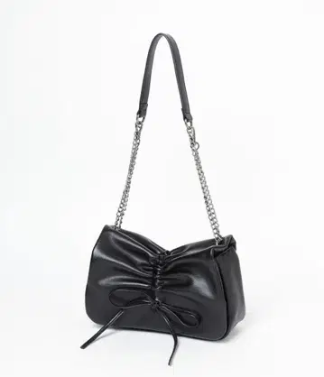 Heather 리본 숄더 BAG 블랙