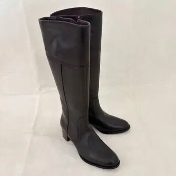 새상품급 Flag blu verde 가죽 롱 부츠 블랙 22.5cm