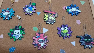 스플래툰 산리오 콜라보 러버 키링 전종 8개 세트