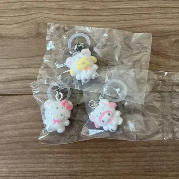 산리오 메지루시 액세서리 복슬복슬 스노우 키티 마이멜로디 폼폼푸딩