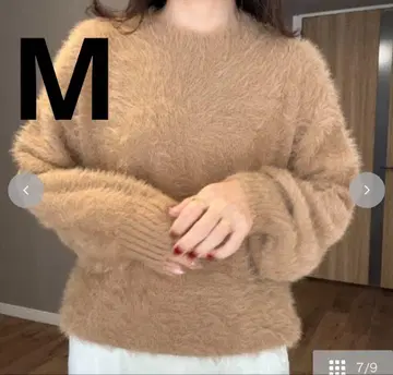 시마무라 샤기 니트 풀오버 (ammy) M 브라운