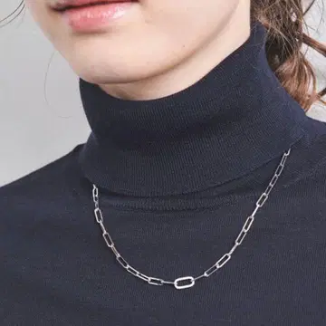 유나이티드 애로우즈 오벌 파베 체인 목걸이