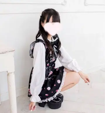 모에냐 시마무라 콜라보 원피스 블랙 양산형 지뢰계