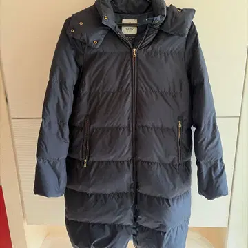 나노 유니버스 x LIMONTA 롱 다운 코트 후드 부착 38 네이비