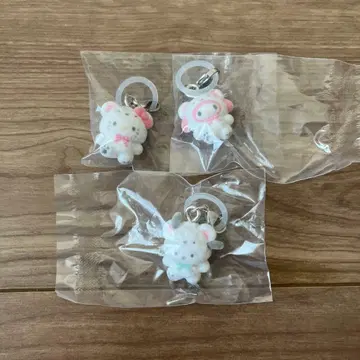 산리오 메지루시 액세서리 복슬복슬 스노우 키티 마이멜로디 뽀짜꼬