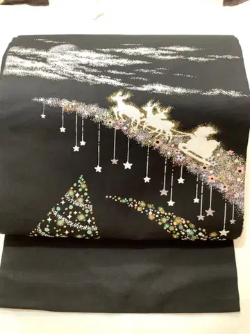 미사용 크리스마스 패턴 나고야 오비