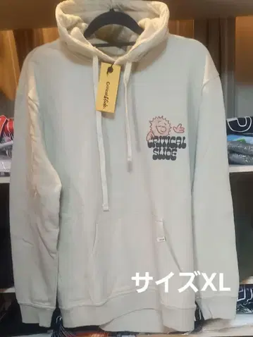 Critical Slide 후드티 크림색