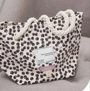 HLT 체리 토트 백 - espresso 체리 토트