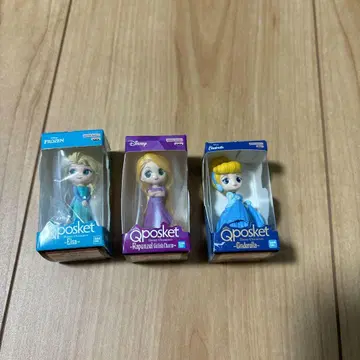 Qposket 엘사 라푼젤 신데렐라 3체 세트