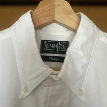 Gitman Bros. 옥스퍼드 버튼 다운 셔츠 USA 제작 화이트 L